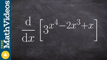 How to find the derivative of exponential and chain rule base 3