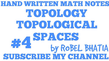 TOPOLOGY/ TOPOLOGICAL SPACES / LIMIT POINTS