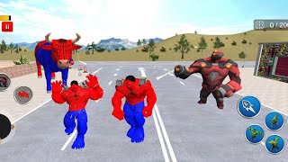 Monster Hero Games 3 - Spider Monster, Spider Bull, Helicopter, Car Transformation -Android GamePlay screenshot 5