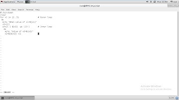 Write a script by for until nested loop