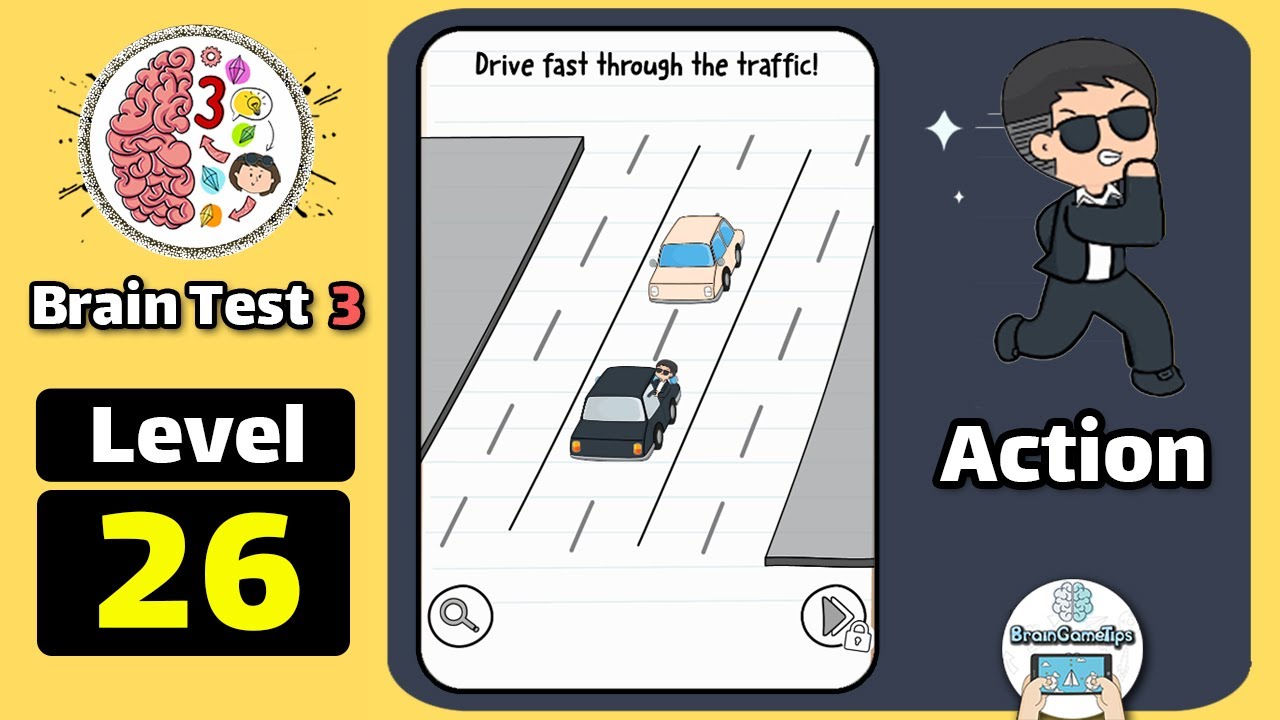 Brain Test 3: Tricky Quests - Agent Smith Action Level 26 Walkthrogh Answer