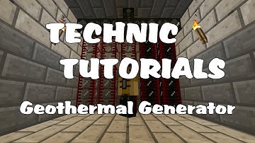 Technic Tutorials #30. Geothermal Generator
