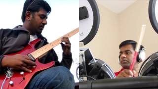 Video thumbnail of "Aaromale - Guitar and Drums Cover  - Vinnaithaandi varuvaaya"