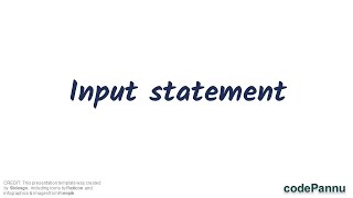 L2 - Wk 1 - V1 - What is Input statement | Python for school students