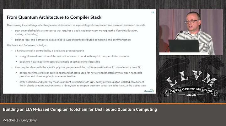 2025 US LLVM Developers' Meeting: Building a Compiler Toolchain for Distributed Quantum Computing