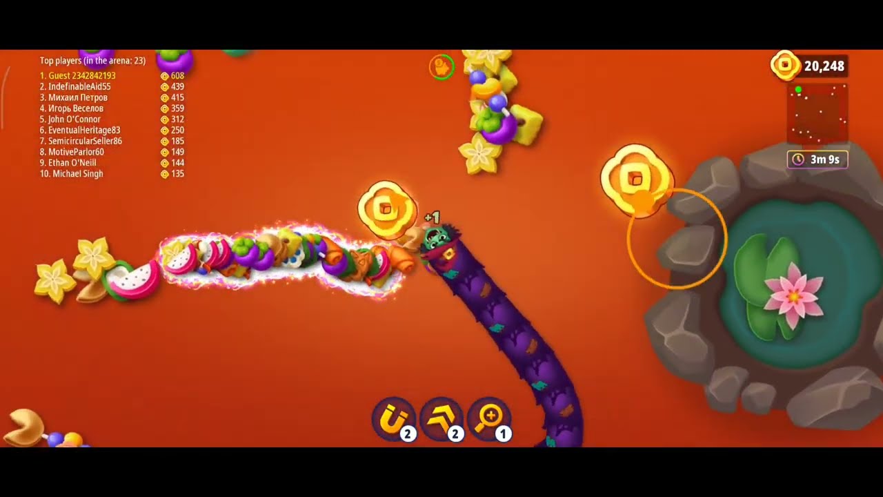 Survive till last zone || top 10 rank || snake game hack version 