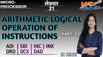 Arithmetic Logical Operation Of Instructions||ADI, SBI, INC, DRD, INX, DCX & DAD|With Examples 2020.