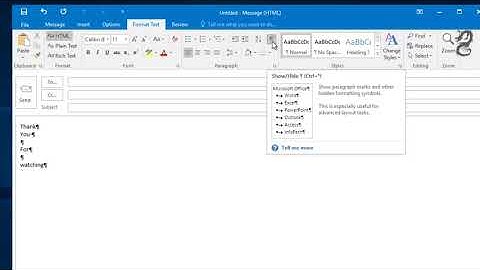 How To Get Rid Of Formatting Paragraph Symbol Marks In Outlook