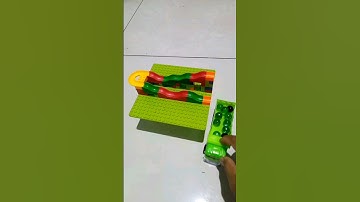 Satisfying ASMR Marble Run With Simple Track From lego Building Blocks #asmr #satisfying #shorts