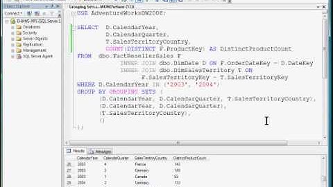 SQL Server 2008 - Grouping Sets (New Offering)