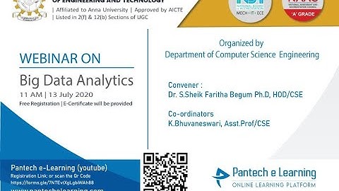 Webinar On Big Data Analytics | Data Science | CAHCET