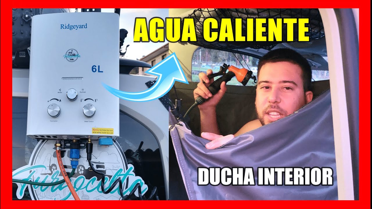 Como DUCHARSE con AGUA CALIENTE dentro de una FURGONETA MINI CAMPER [Cabina  Thais] 