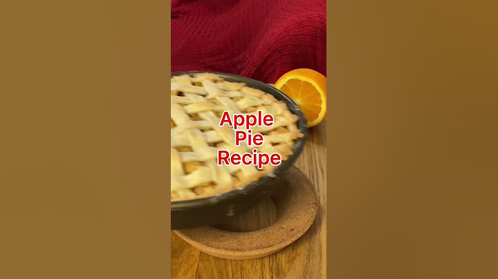 Apple pie recipe