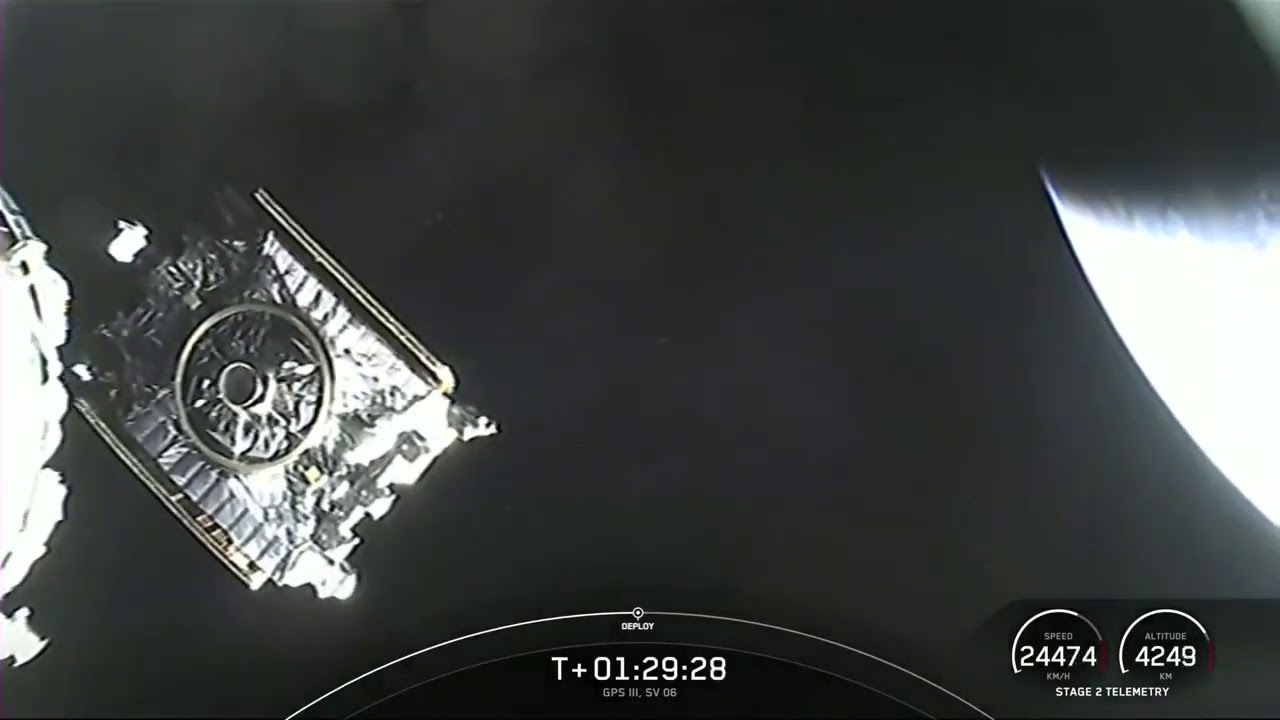 SpaceX: Falcon 9 GPS III Mission: Deployment of the Satellite