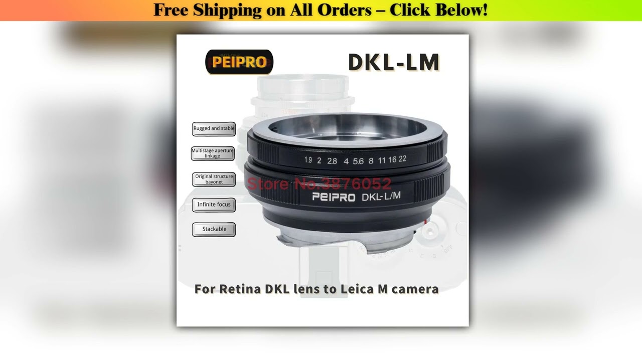 PEIPRO DKL-M Lens Adapter Converter for Retina DKL Lens to LEICA M Cameras M8 M9 M10 M11 M11P