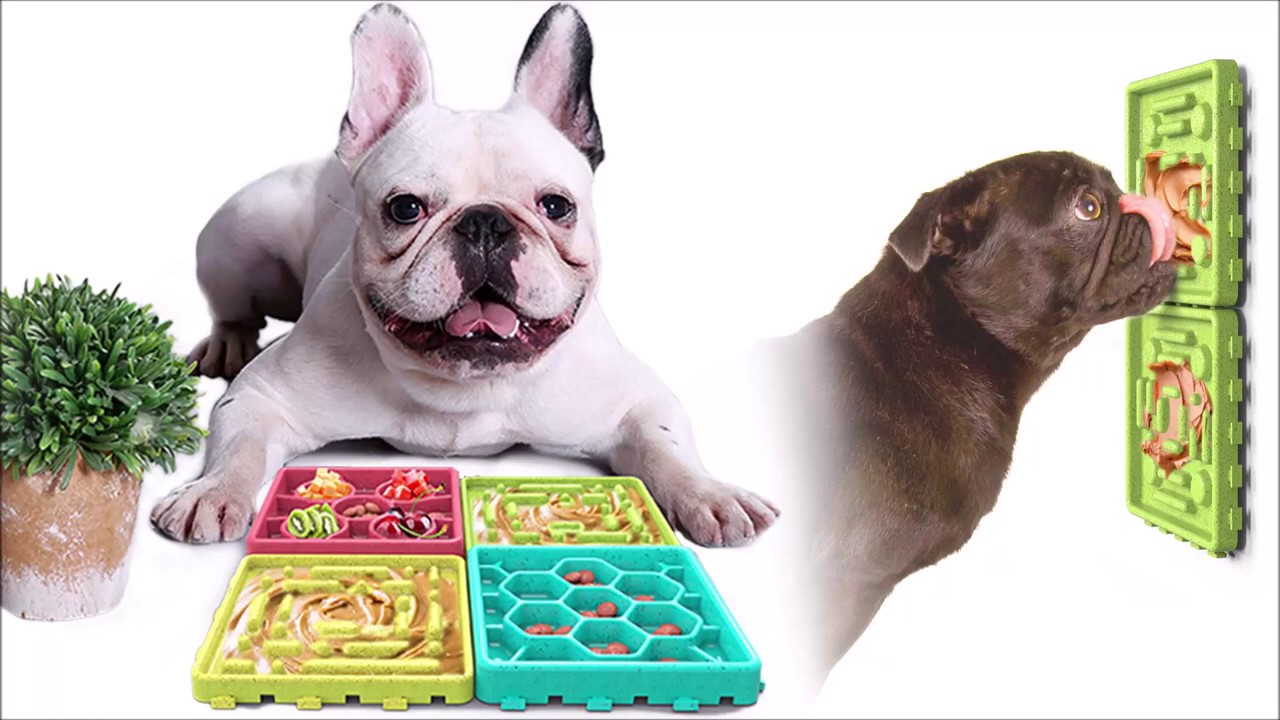 Dog Lick Mat Set, Licking Mat, Slow Feeding Tray, Slow Feeding Dog Bowl, Slow Bowl Feeder