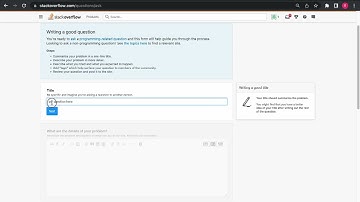 how you can ask question in stackoverflow