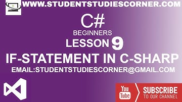 Student Studies Corner- | C# - Lesson 9 | If-Statement In C# In Urdu Version