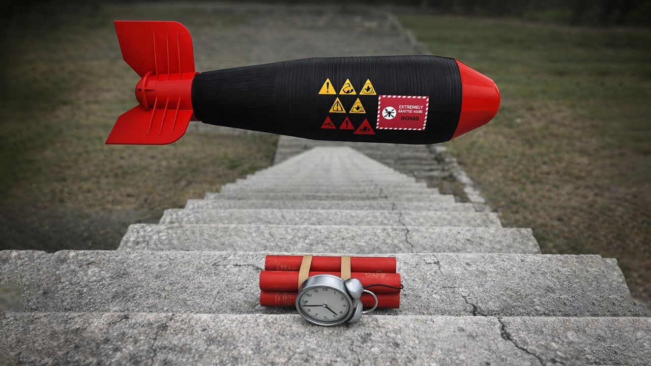 Garry's Mod Nuclear Bomb Test Falling Down Stairs BOOM!