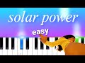 Lorde - Solar Power  | EASY PIANO TUTORIAL