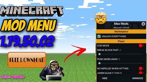 Mod Menu 1.19.52.02 download free//minecraft god//jitu 007