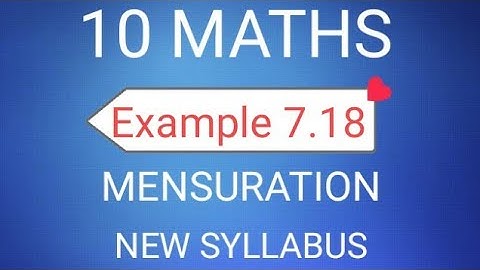 TN Class 10th Samacheer Maths | SSLC Maths | Example 7.18 | Mensuration | New Syllabus