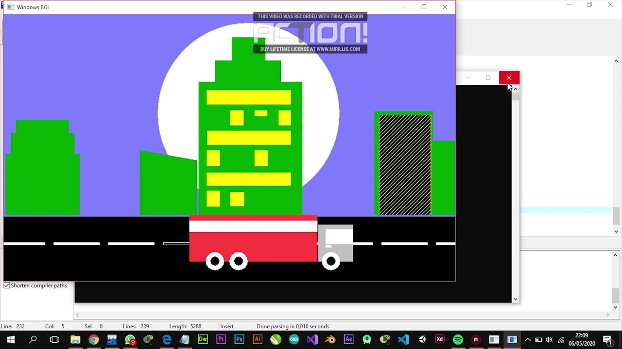 Running Animasi bergerak || mengunakan Dev C++ || - YouTube