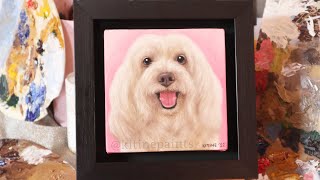 PET PORTRAIT Oil in Canvass by Commission for my Dog