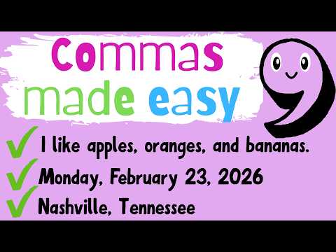 Commas for Kids (Growing Primary)