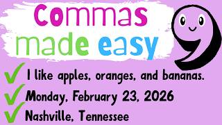Commas For Kids Grammar