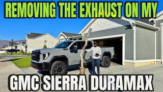 картинка: 2024 GMC Sierra HD L5P Duramax: снимаем заводскую выхлопную систему!