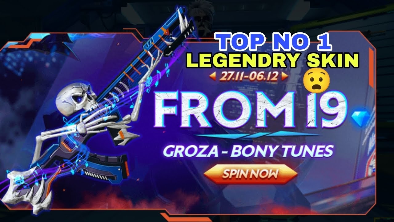 TOP NO 1 LEGENDRY SKIN IN GROZA BONY TUNES EVENTS 😧