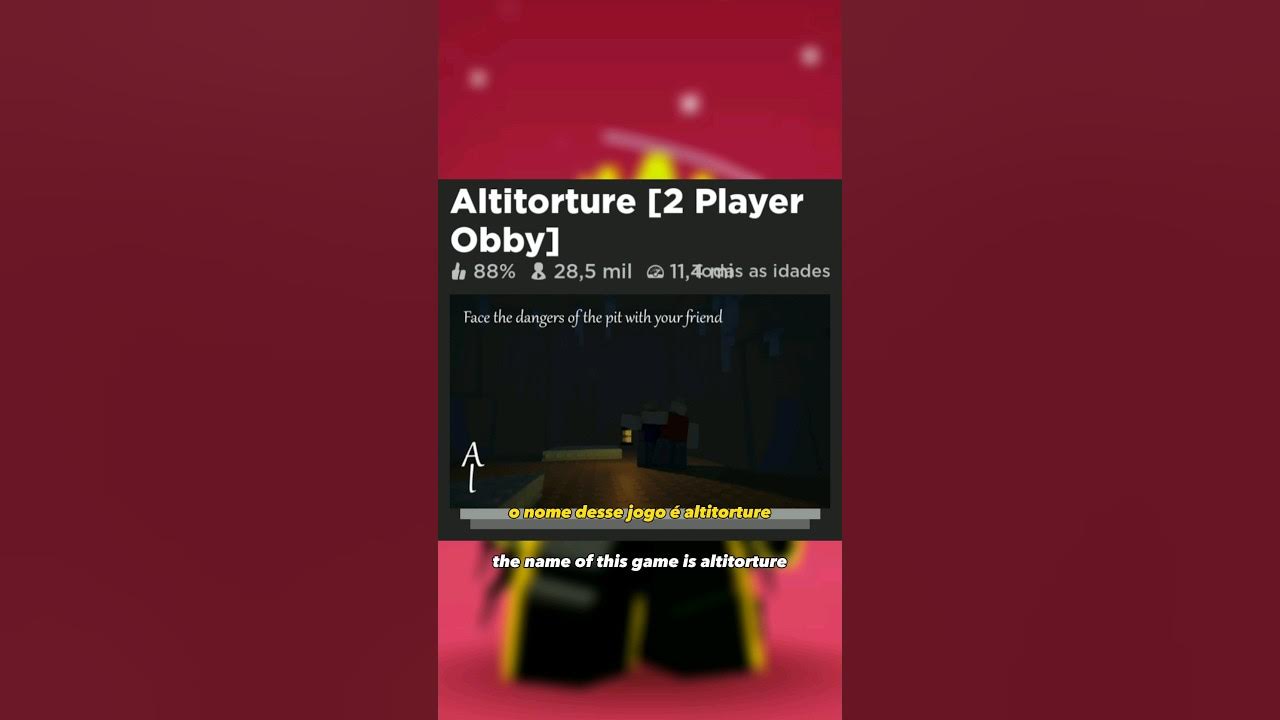 MELHOR JOGO para JOGAR com SEU AMIGO no ROBLOX MAPA: ALTITORTURE [2 PL