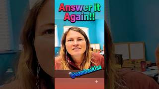 Answer It Again