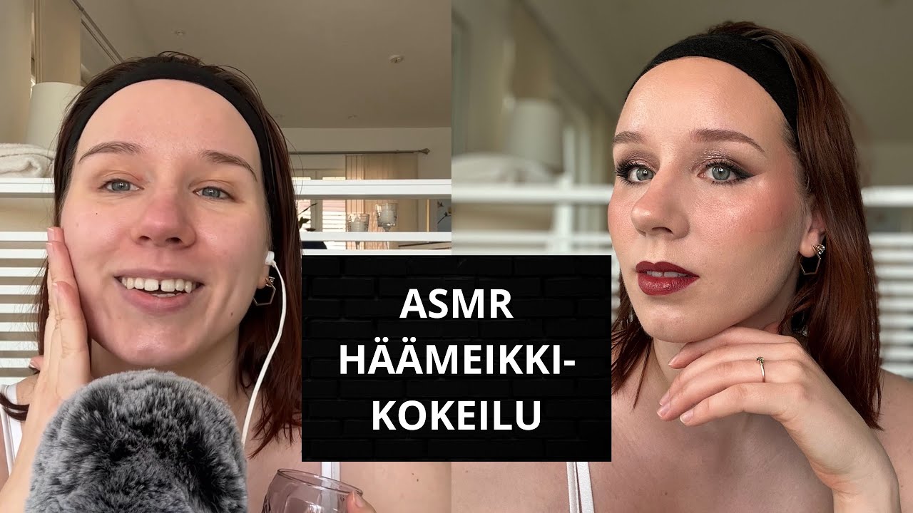 ASMR SUOMI Piiiitkä meikkivideo! Harjotellaan mun häämeikkiä 👰💓
