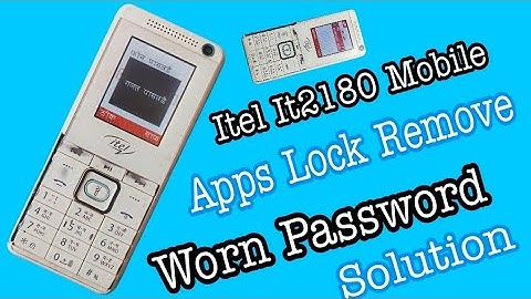 Itel It2180 Mobile Apps Lock Remove/ Itel It2180 Mobile Worn Password Problem 100% Solution HD Video