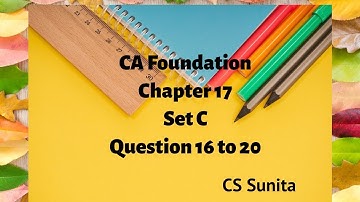 CA Foundation Chapter 17 THEORETICAL DISTRIBUTIONS SET C questions 16 to 20