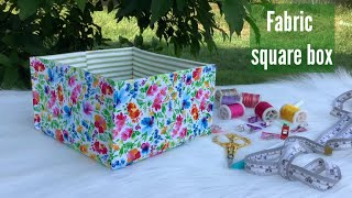 how to sew medium fabric boxes. making medium fabric boxes tutorial . fabric boxes tutorial.