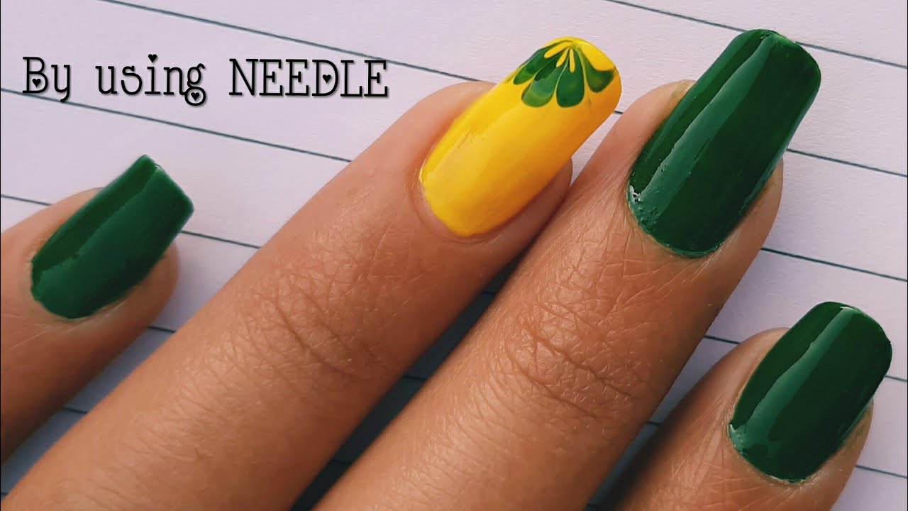 Nail Art Flower | Drag Marble by using Needle ✨