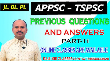 GENERAL STUDIES|PREVIOUS QUESTIONS AND ANSWERS| PART-11 TSPSC #tslprb #tspsc