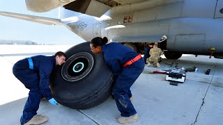 Changing $180 Million Plane Tires: F-35, C-130, C-17 Tires Maintenance