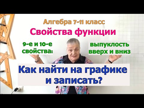 Свойства функции. Выпуклость вверх. Выпуклость вниз. Алгебра 7-11 класс.