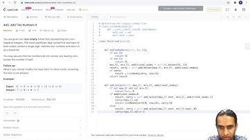 leetcode-445:Add two numbers || ( Using recursion )