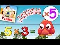 Музыкальная таблица умножения на 5. Развивающее видео для детей. ПАПА V ТЕМЕ.