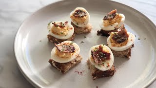 Celebrity How To Make Sriracha Deviled Eggs with Bacon | Chef Ronnie Woo At Home Wealth