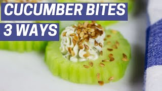 Cucumber Bites With 3 Amazing Toppings Cucumber Bites With 3 Amazing Toppings