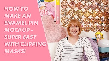 How to Make an Enamel Pin Mockup - SUPER EASY with Adobe Illustrator Clipping Masks!