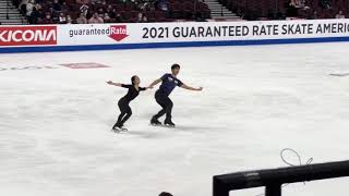 Riku Miura and Ryuichi Kihara, 'Hallelujah', GP Skate America 2021, SP run through, Las Vegas