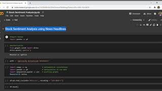 Stock Sentiment Analysis | Google Colaboratory | Natural Language Processing
