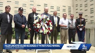 Fallen Lancaster soldier remembered at Louisville ceremony